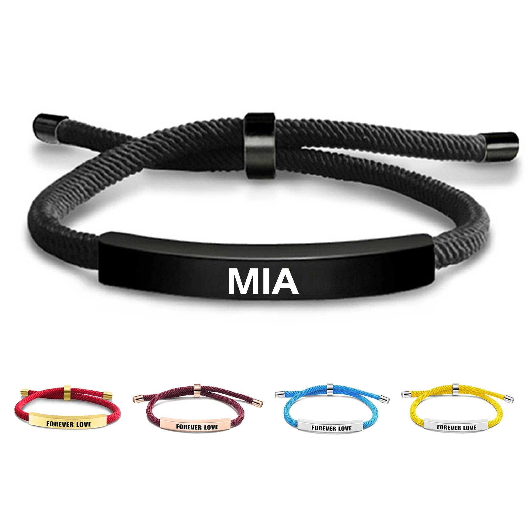 Custom multi-colored woven bracelet