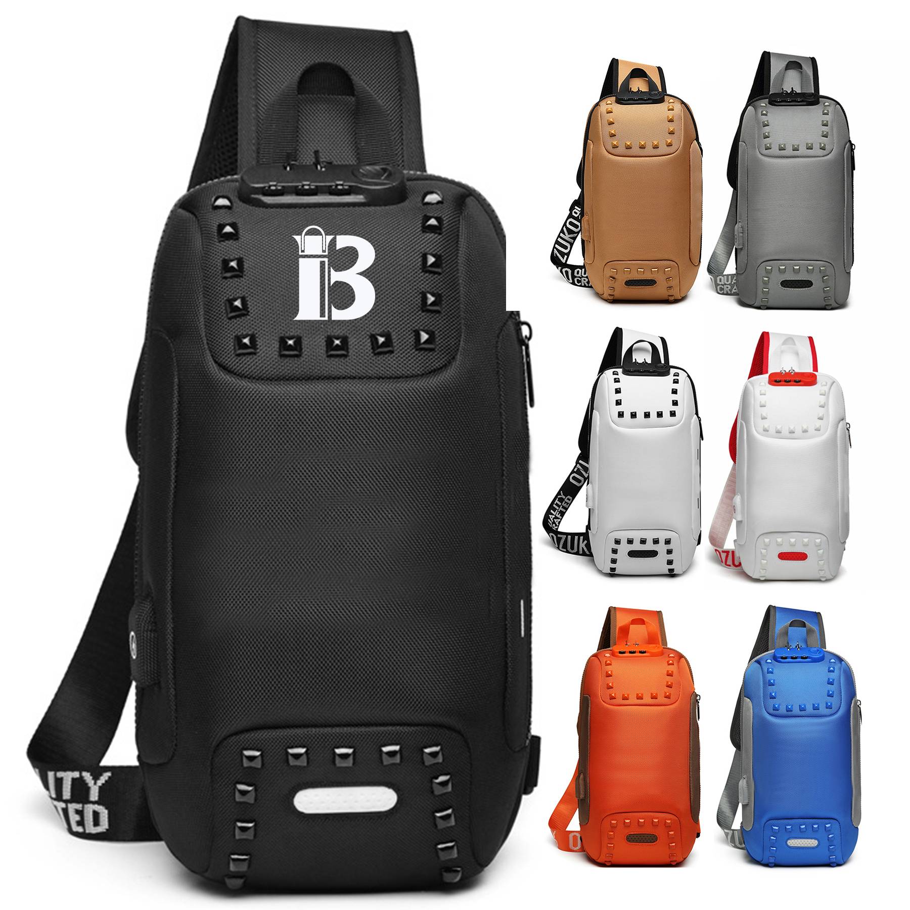 Oxford Men Sling Backpack Anti Theft Crossbody Shoulder Bag