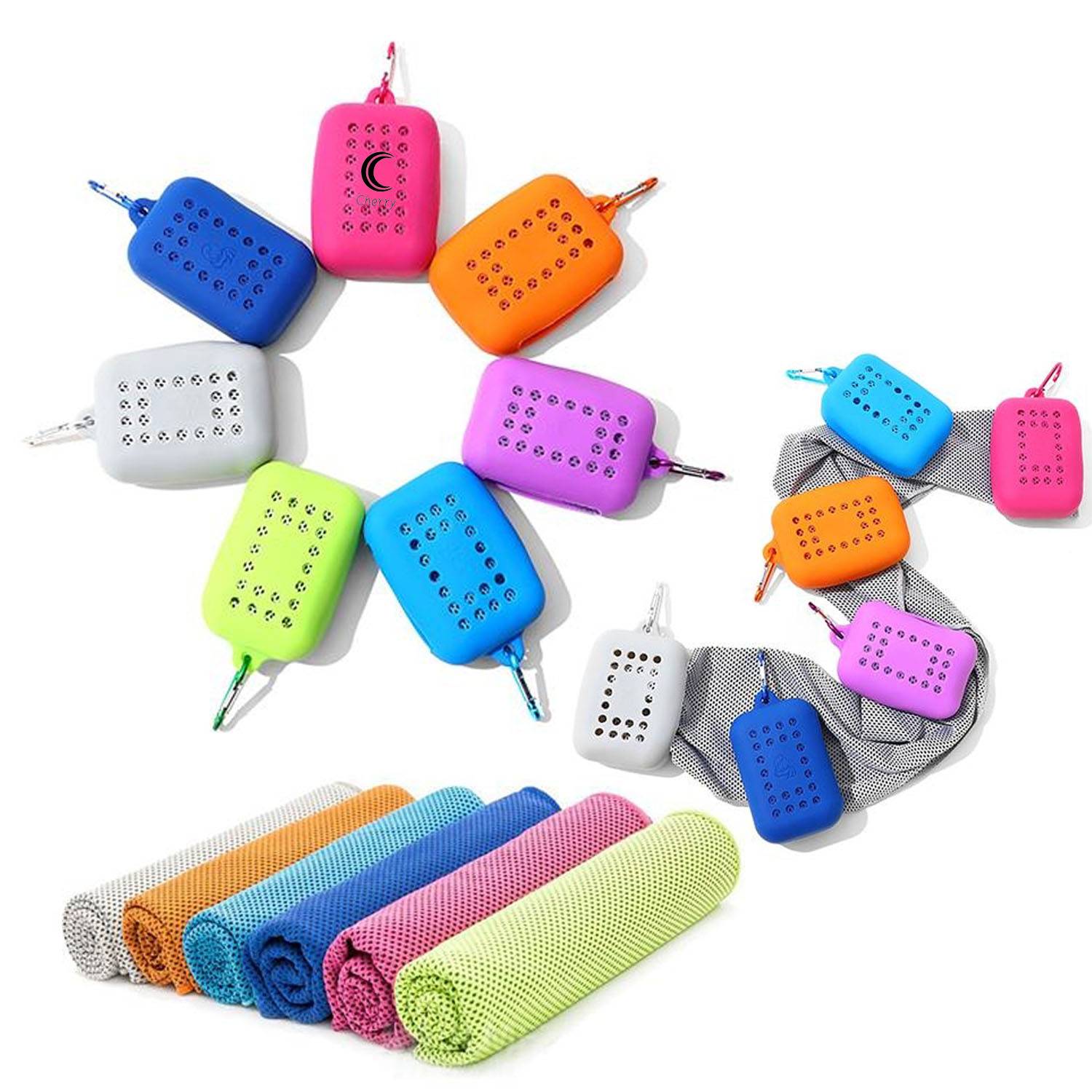 Fast Drying Cooling Towel In Silicone Case