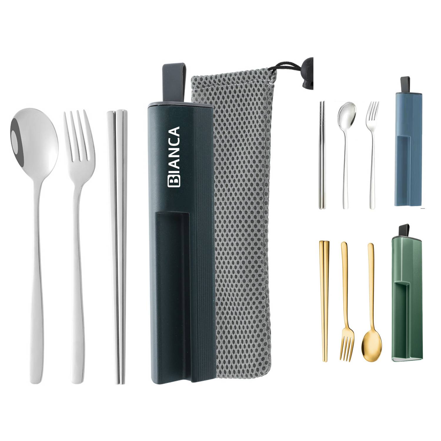 Stainless Steel Flatware Set With Case