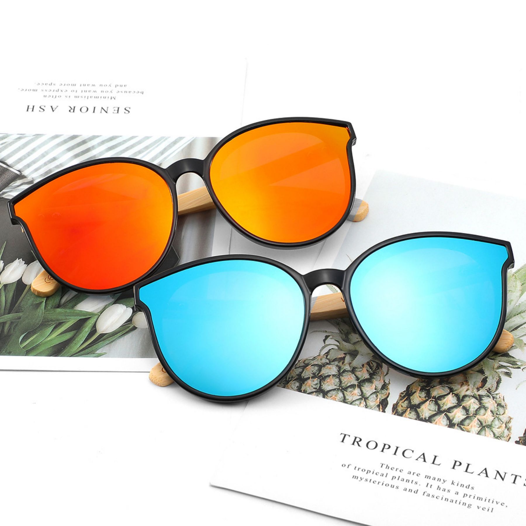 Unisex Bamboo leg sunglasses - Image 5