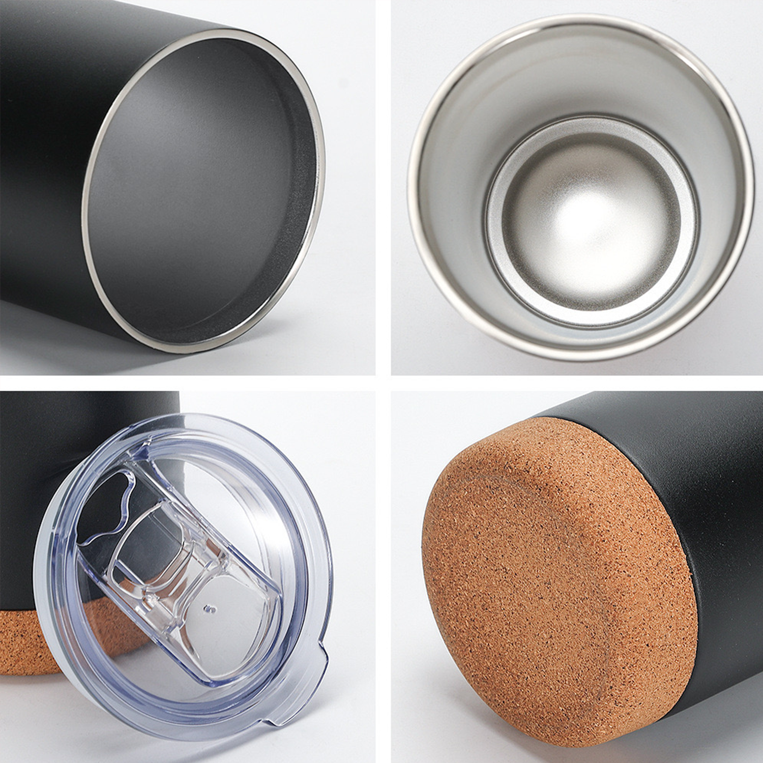 16oz Cork Base Vacuum Stainless Steel Tumblers Water Mug - Image 13
