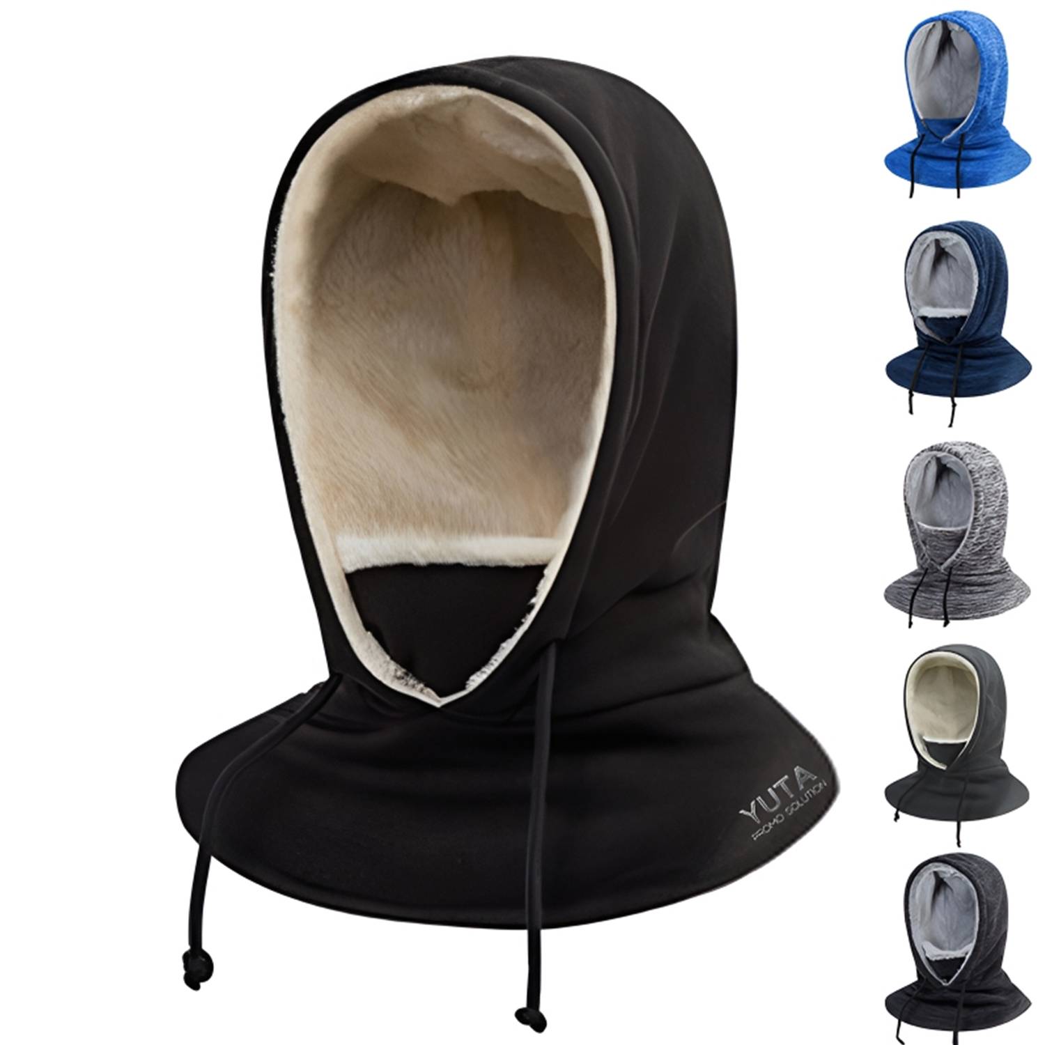 Windproof Polyester Neck Warmer Hat w/ Face Cover