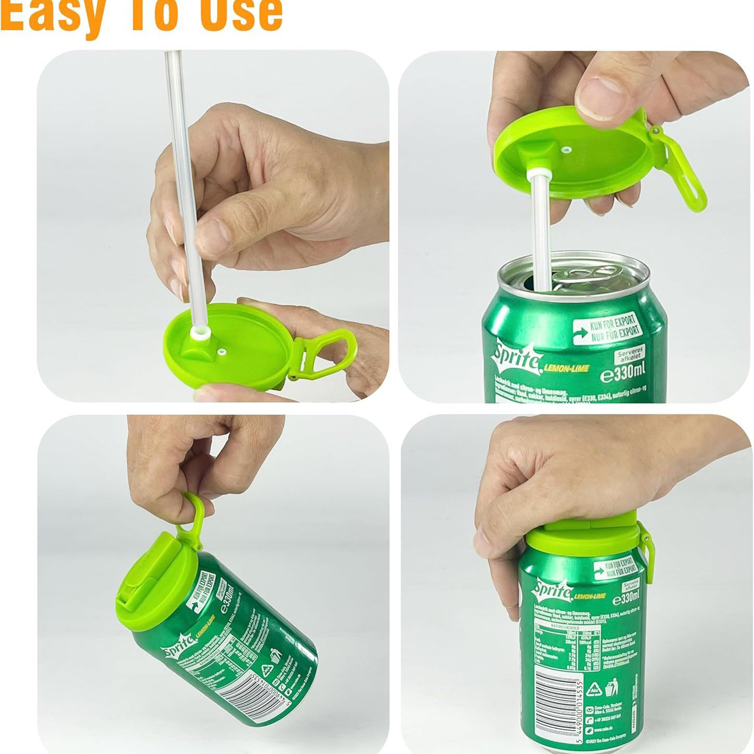 Silicone Straws Soda Can Covers - Image 6