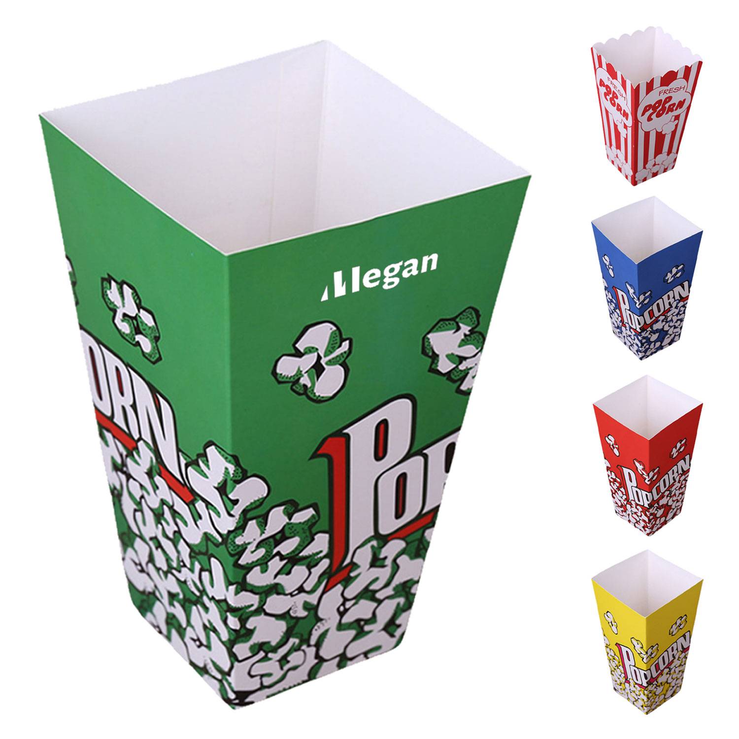 Square Disposable Food Folding Popcorn Paper Box