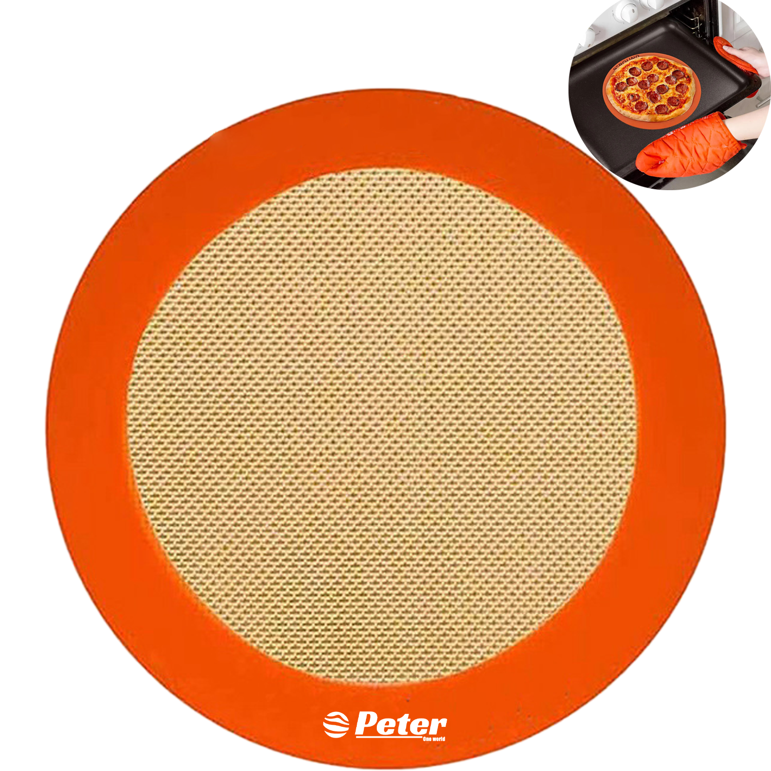 9 Inch Silicone Fiberglass Baking Mat