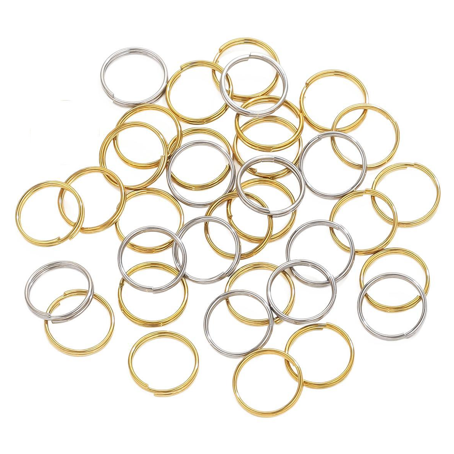 200PCS DIY Double Loop Metal Key Split Rings - Image 6