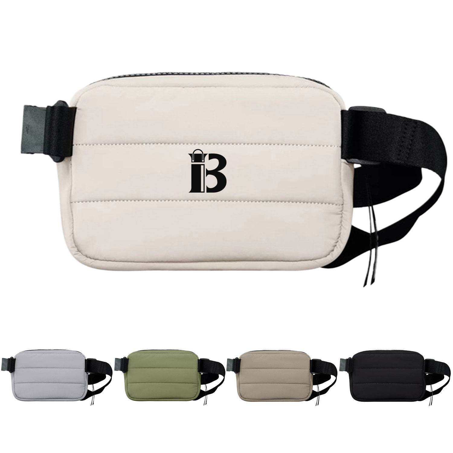 Waterproof Nylon Puffer Waist Bag for Sports Travel