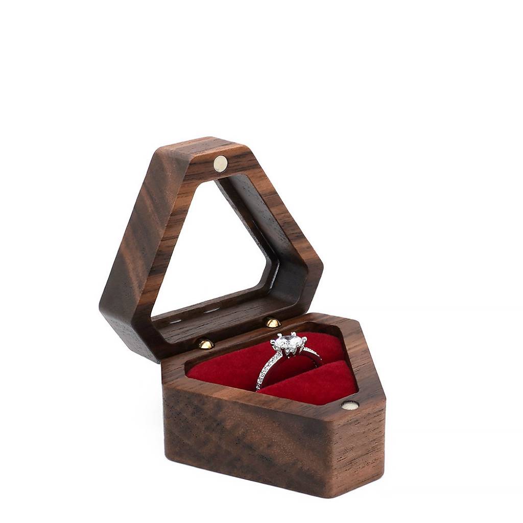 Wood Ring Box(Triangle Shape) - Image 5