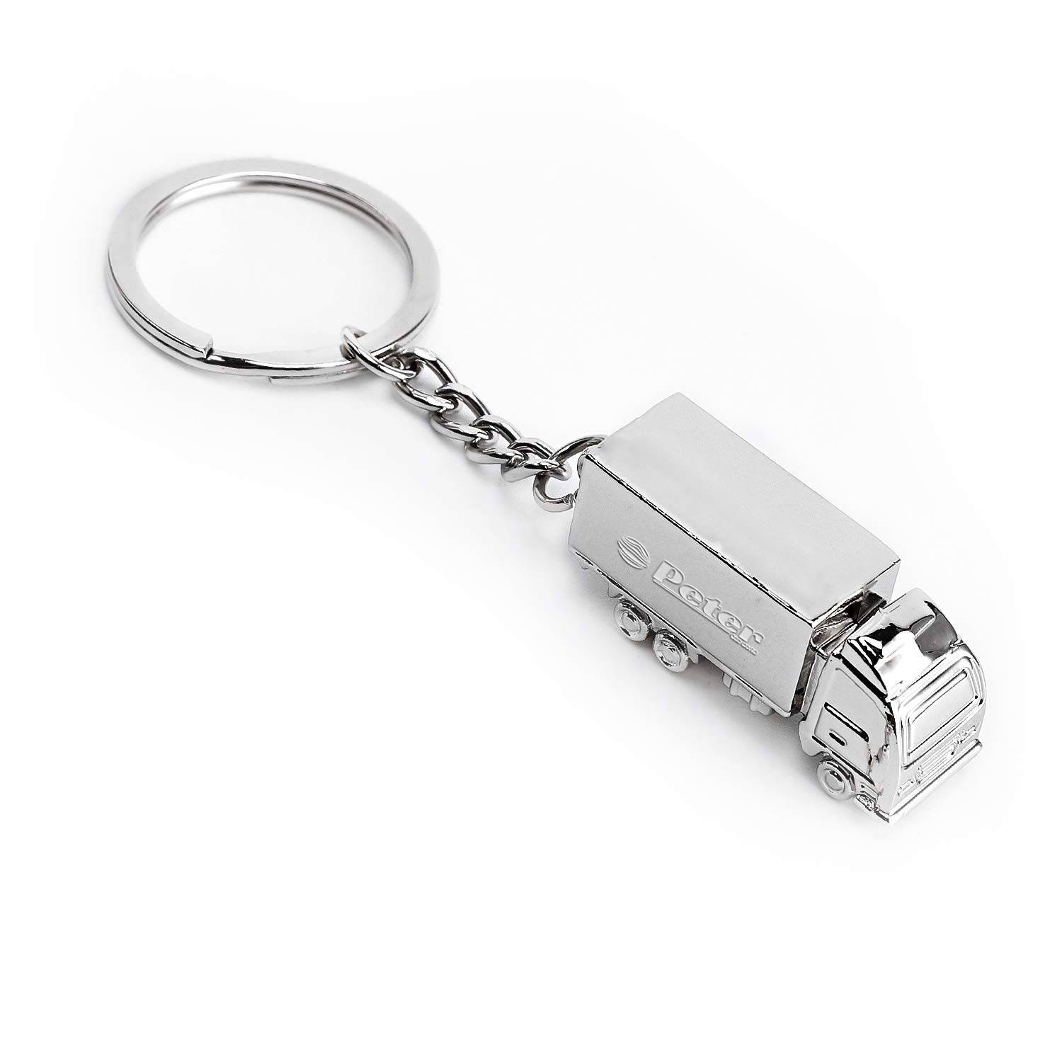 Mini Truck-Shaped Metal Keychain - Polished & Durable