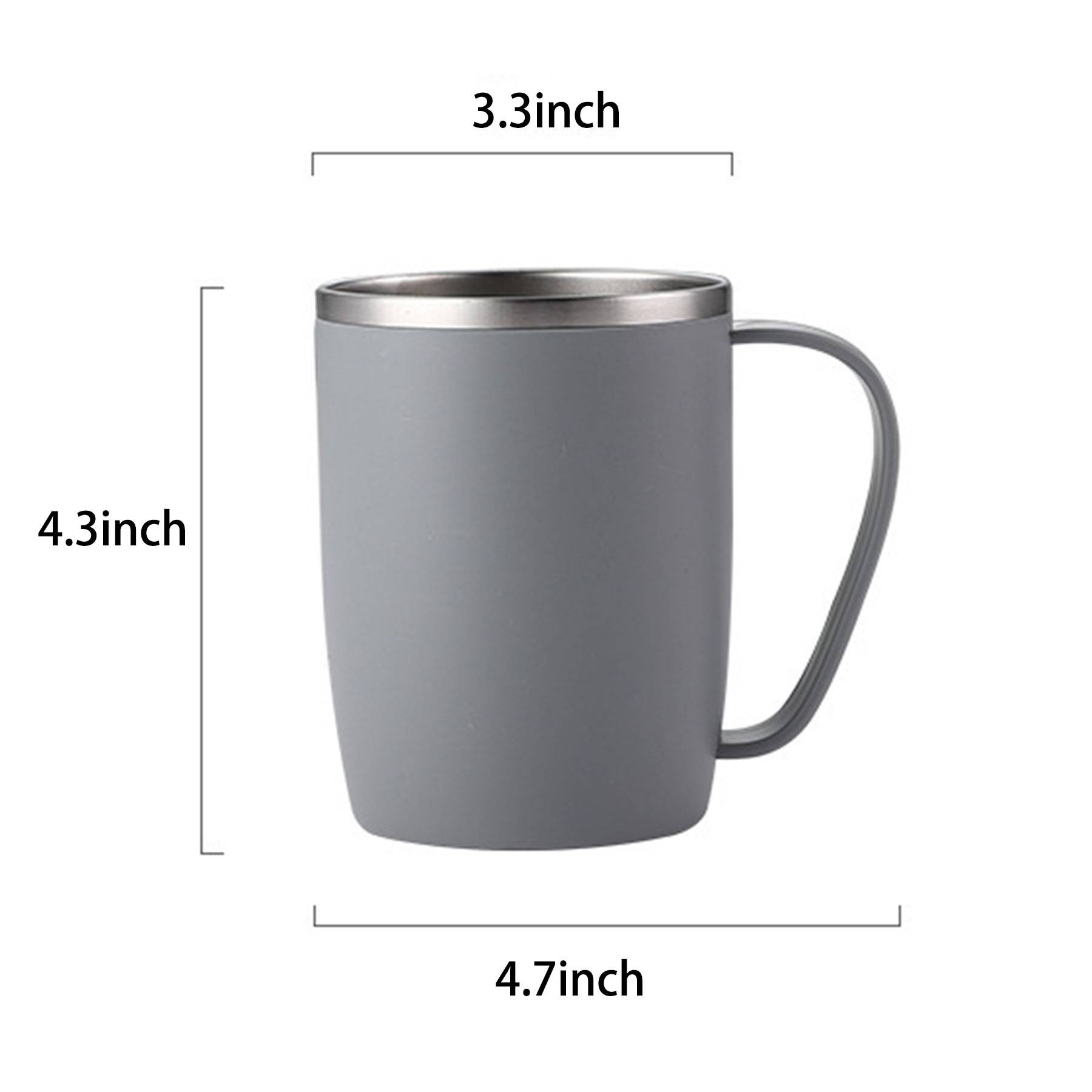 14oz Stainless Steel Cup with Handle - Image 4