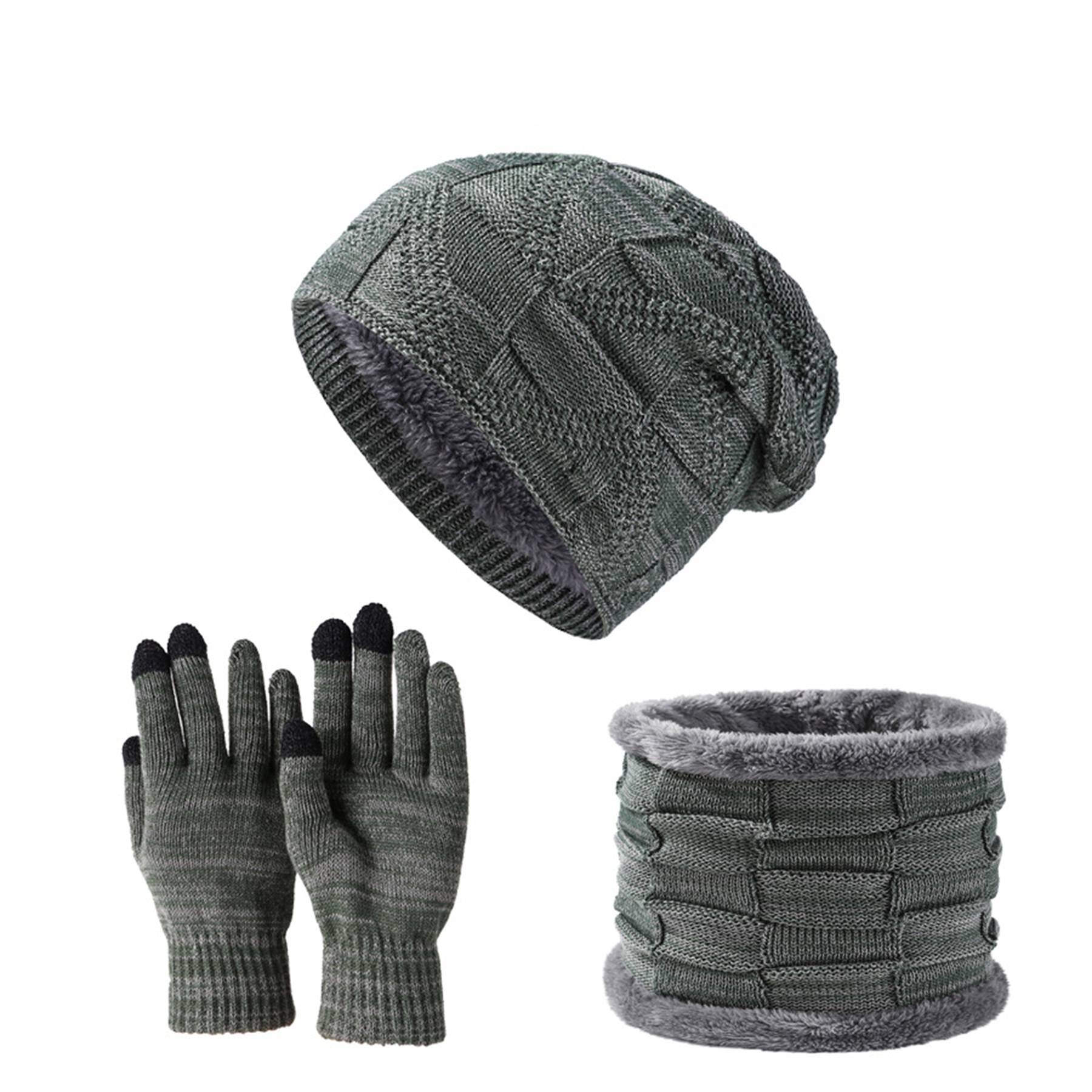 Winter Beanie Hat Scarf and Touch Screen Gloves Set - Image 12
