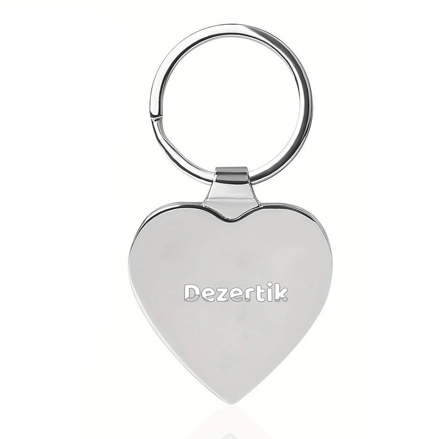 Custom Heart Shape Metal Keychains