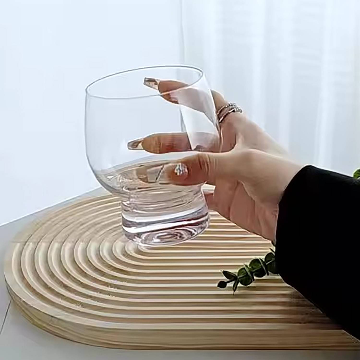 13oz Heavy Base Curved Drinking Glass - Image 6