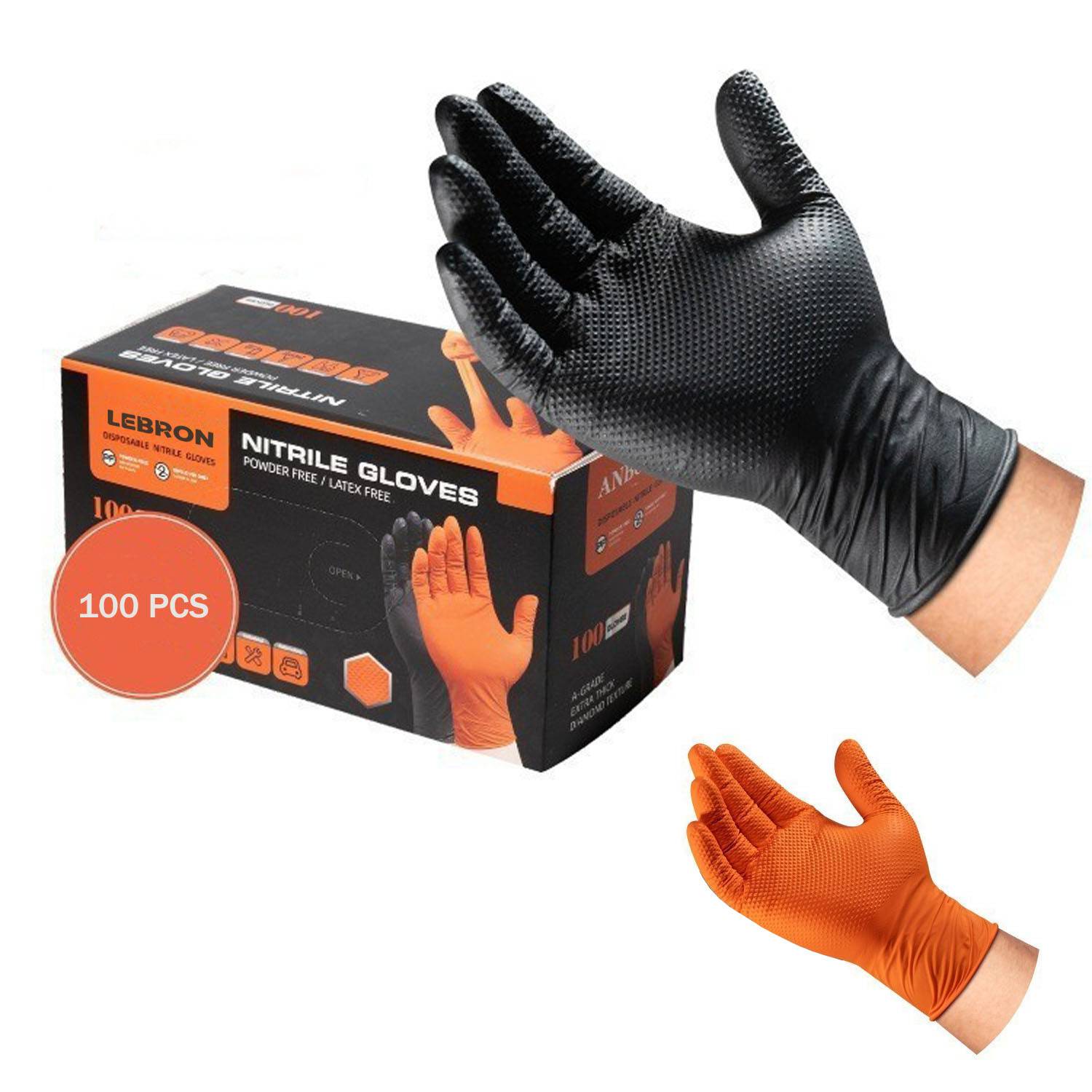 100PCS Disposable Nitrile Gloves for Mechanic Work