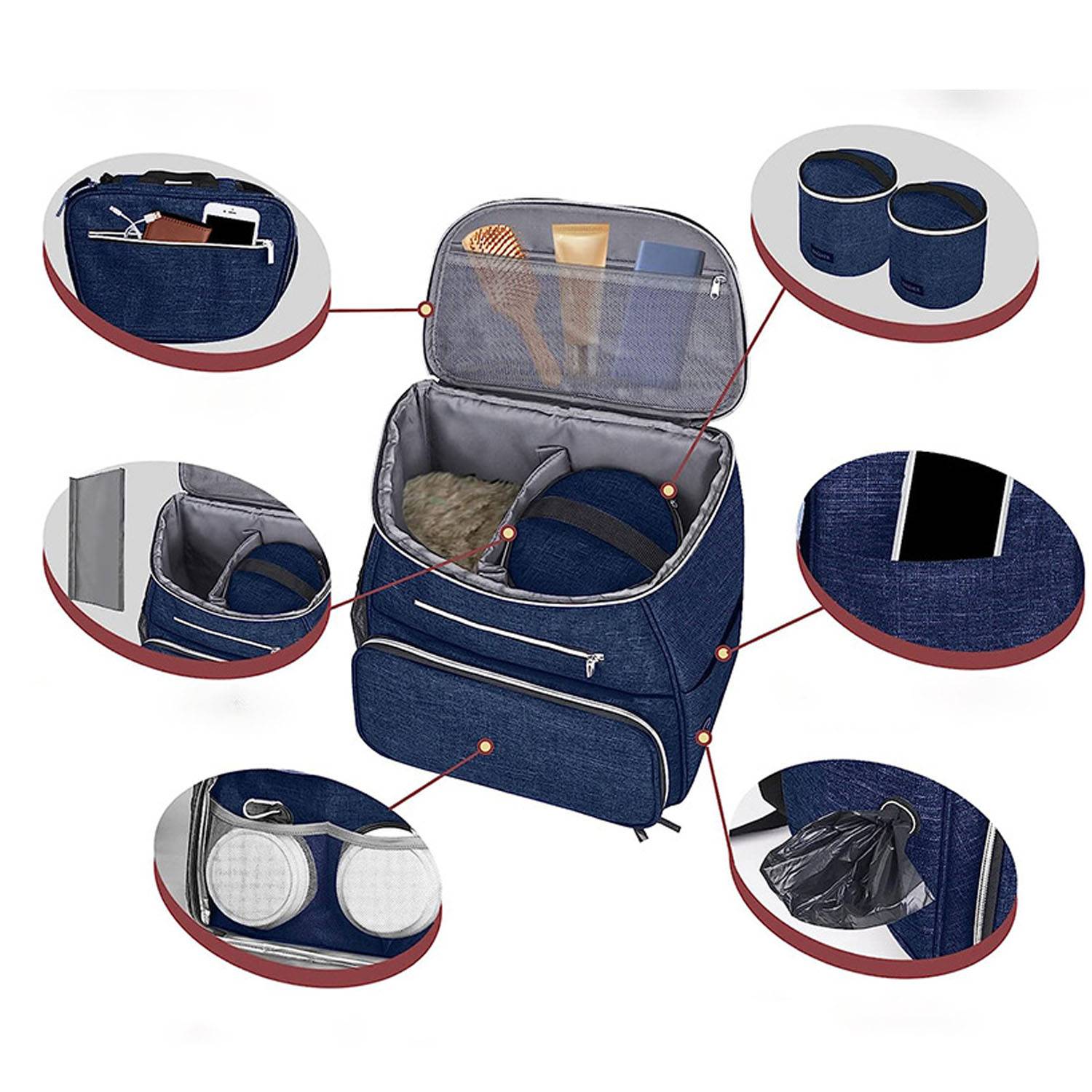 Outdoor Backpack Cat Food And Dog Food Collection Bag - Image 4