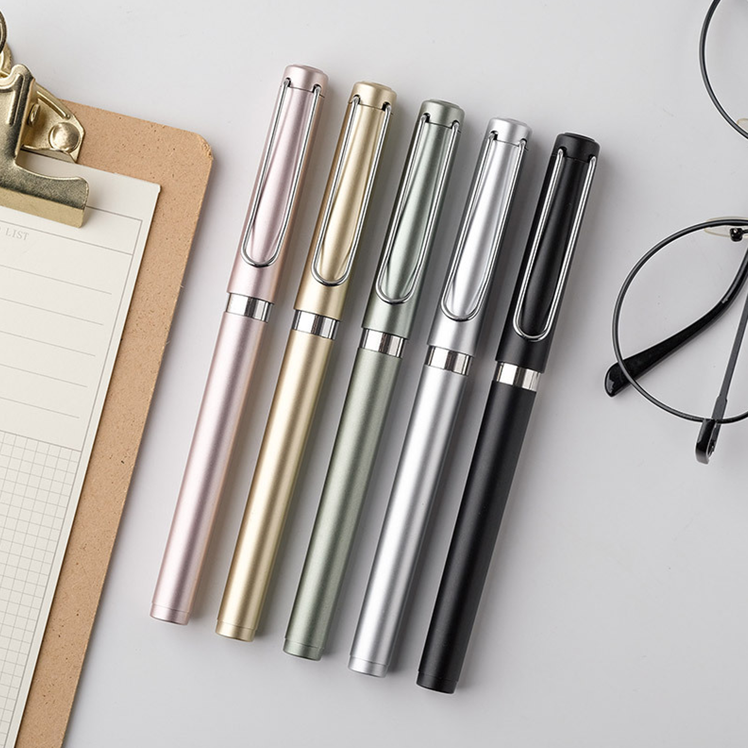 Cap Action Plastic Business Ballpoint Pens - Image 9