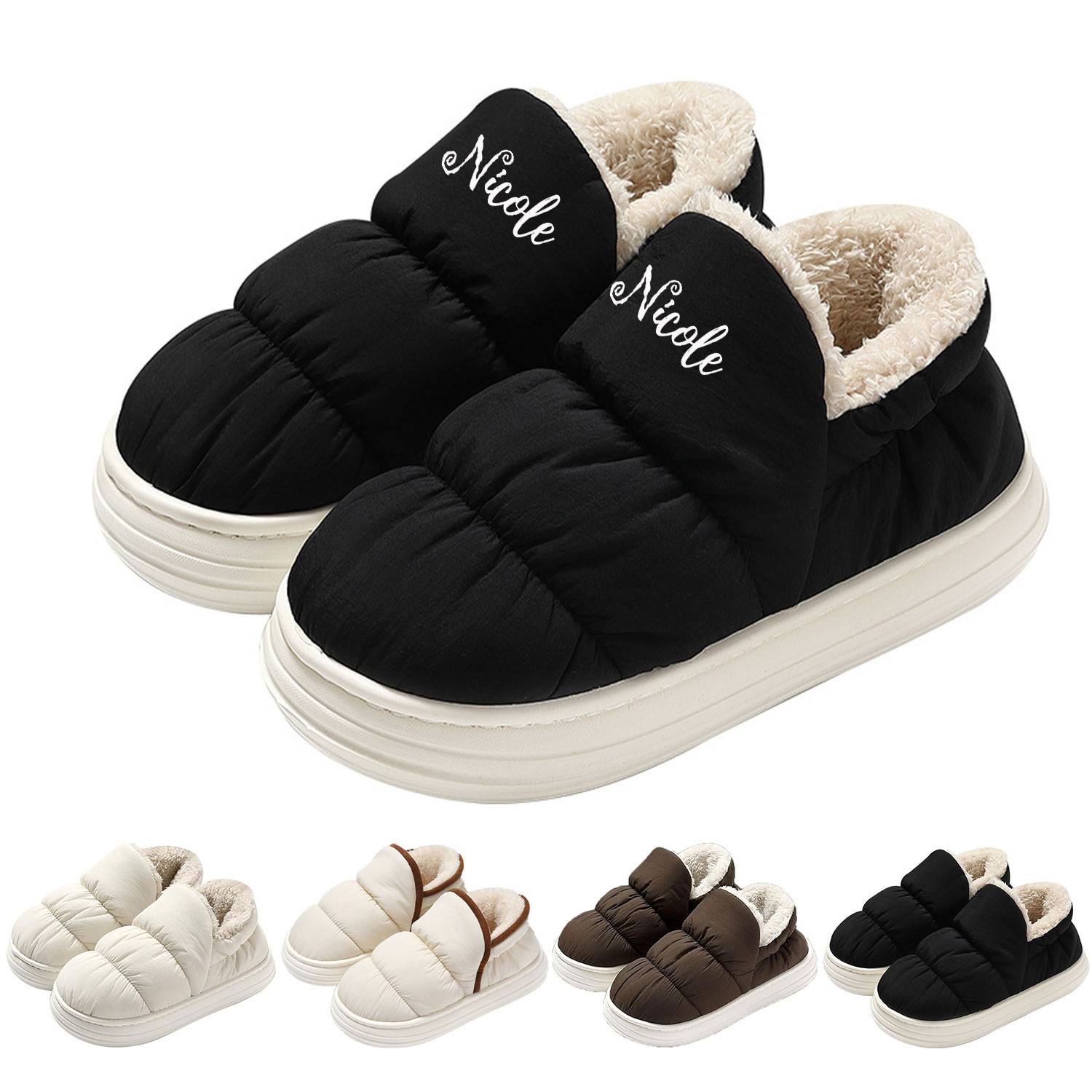 Waterproof cotton slippers