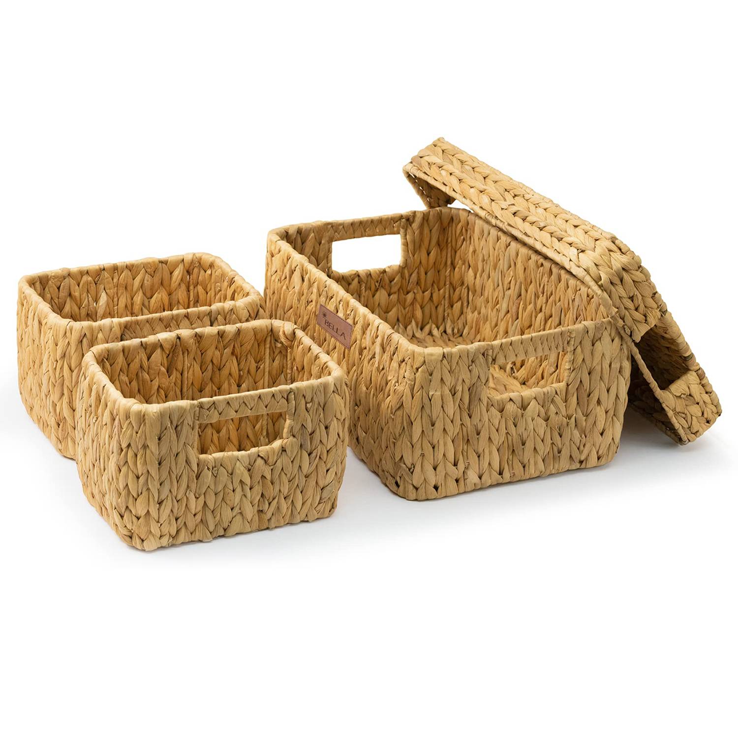 Water Hyacinth Storage Baskets with Lid