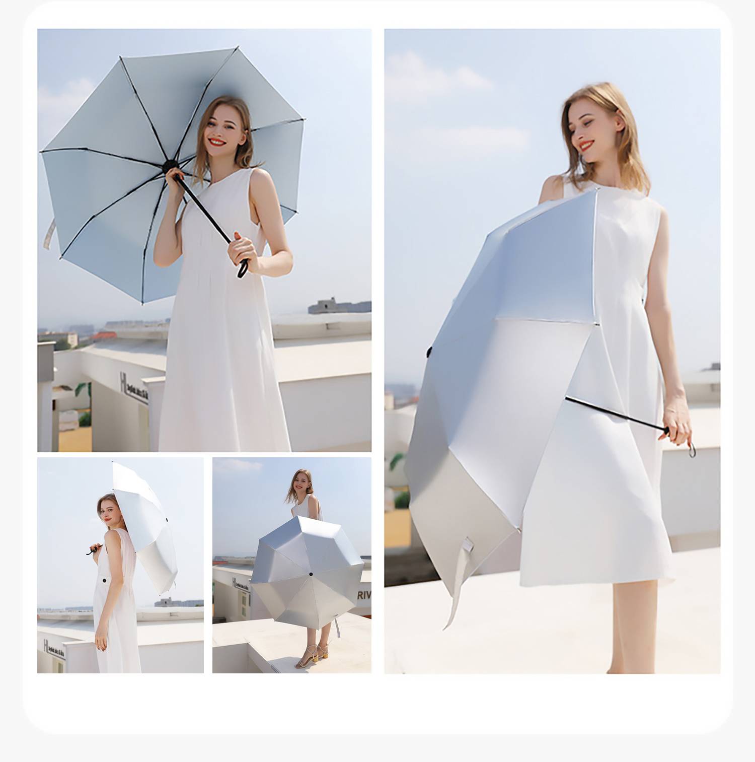 Mini Titanium Silver Coating Sunscreen Umbrella - Image 6