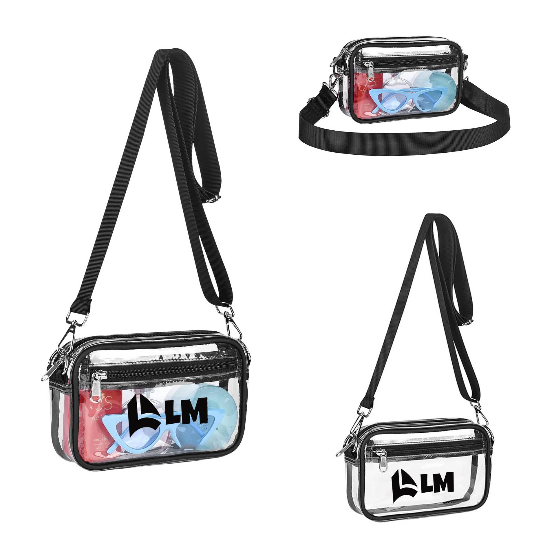 Clear Crossbody Bag With Widen Front Pocket