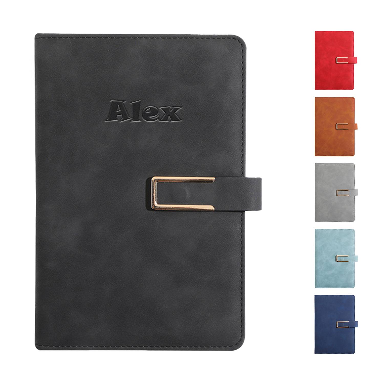A5 Faux Leather Notebook w/ Magnetic Closure