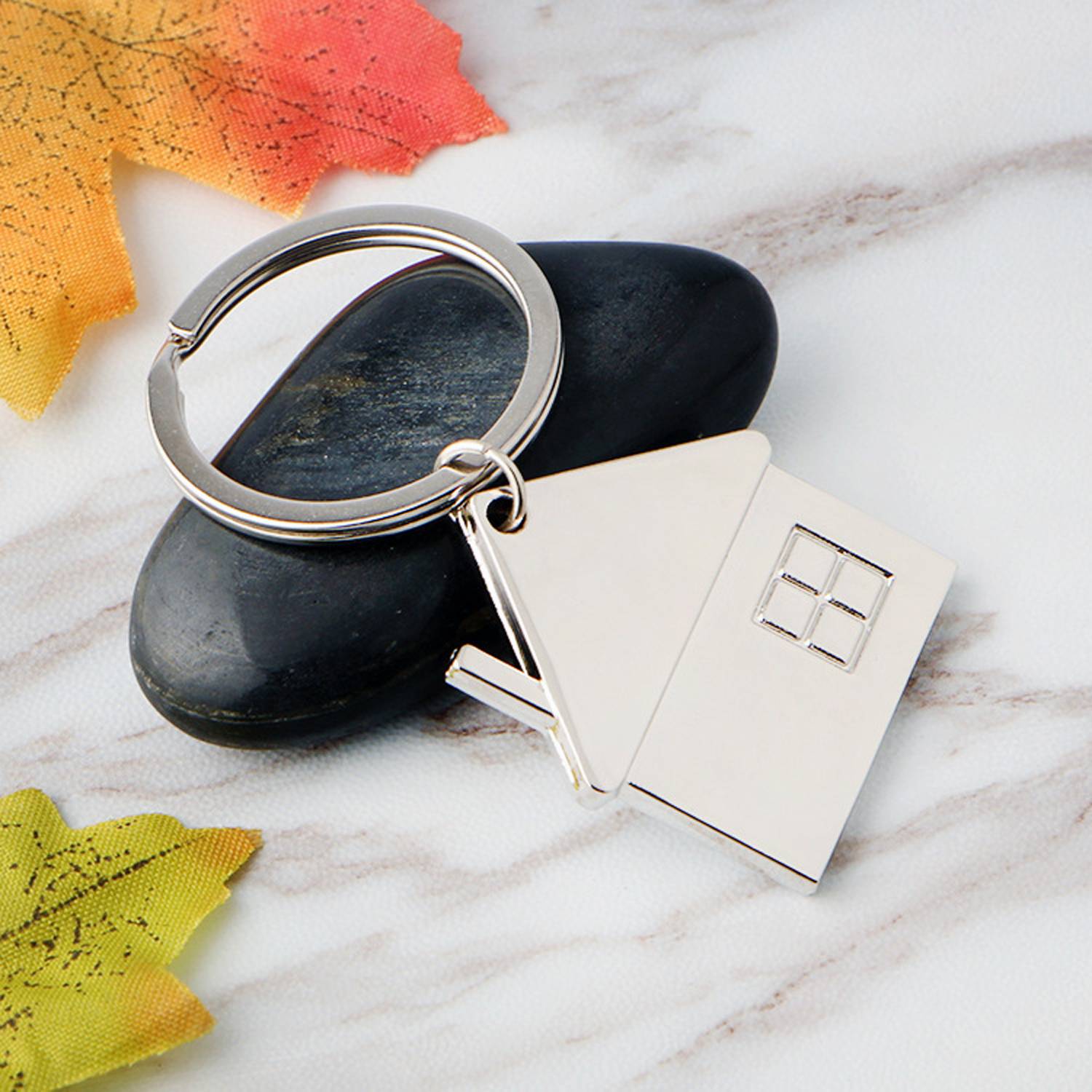 House Shape Metal Keychain - Image 5