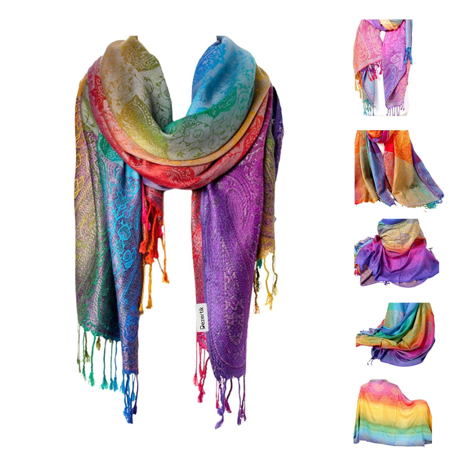 Mixed-Style Jacquard Women's Fashionable Scarf and Shawl