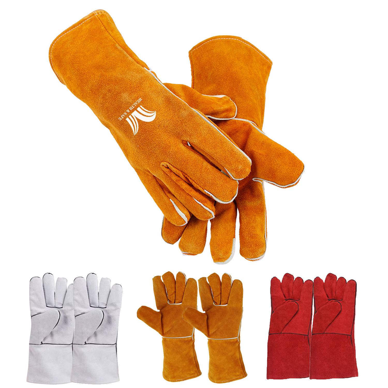 Cowhide Welding Long Labor Protection Gloves