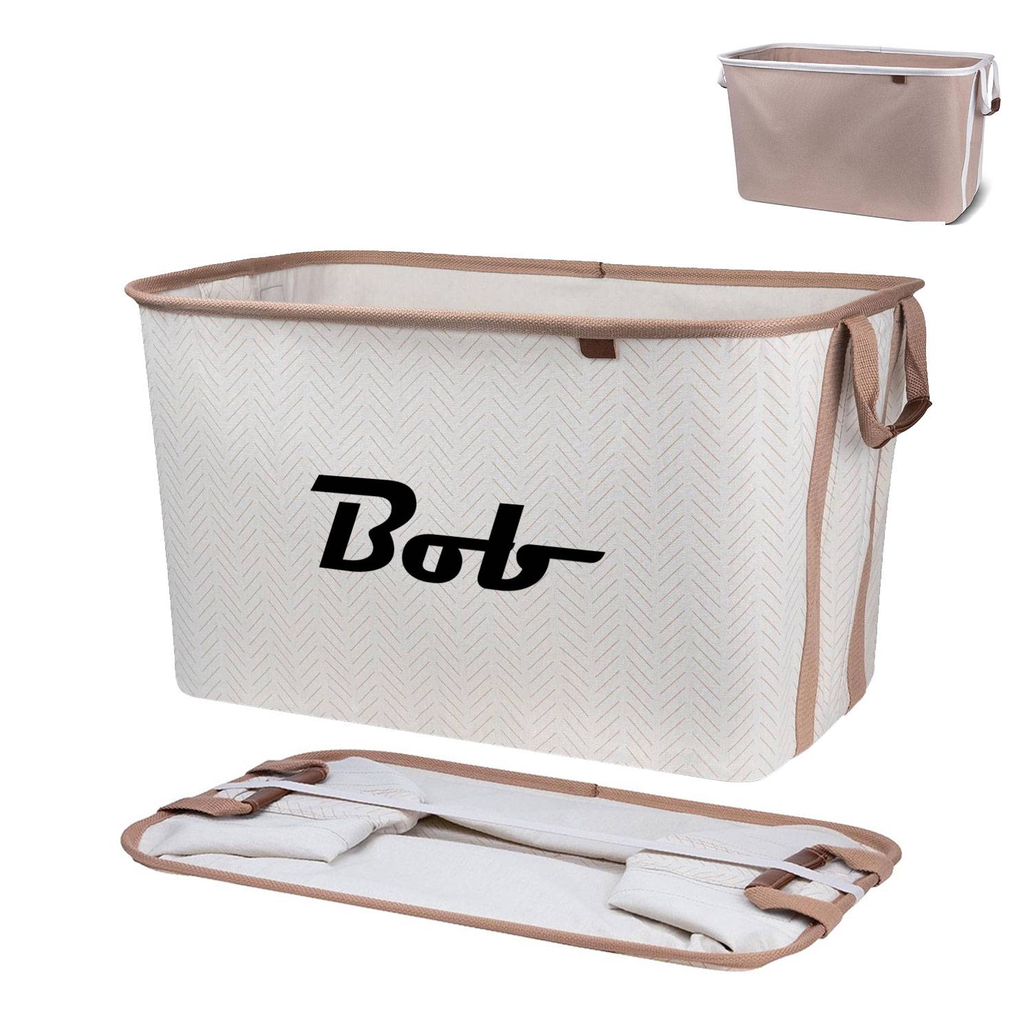 Foldable, durable and sturdy clothes storage basket.