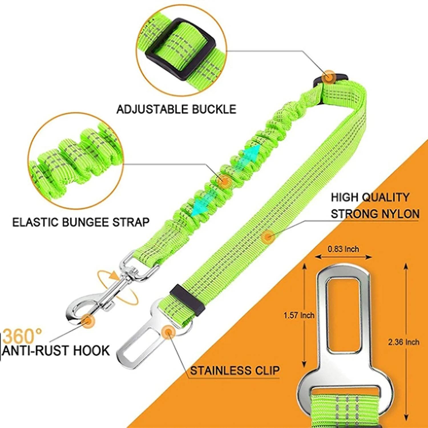 Seat Belt w/ Elastic Bungee Buffer - Image 12
