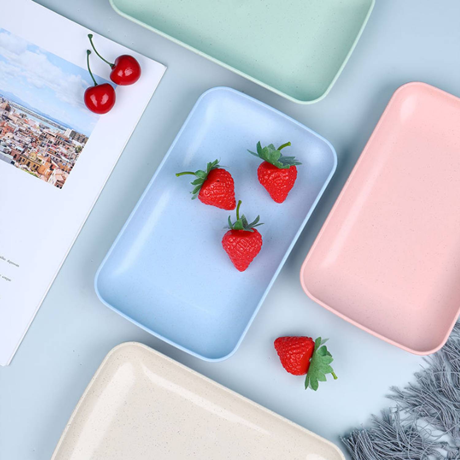 Lightweight Wheat Straw Dinner Plate - Image 4