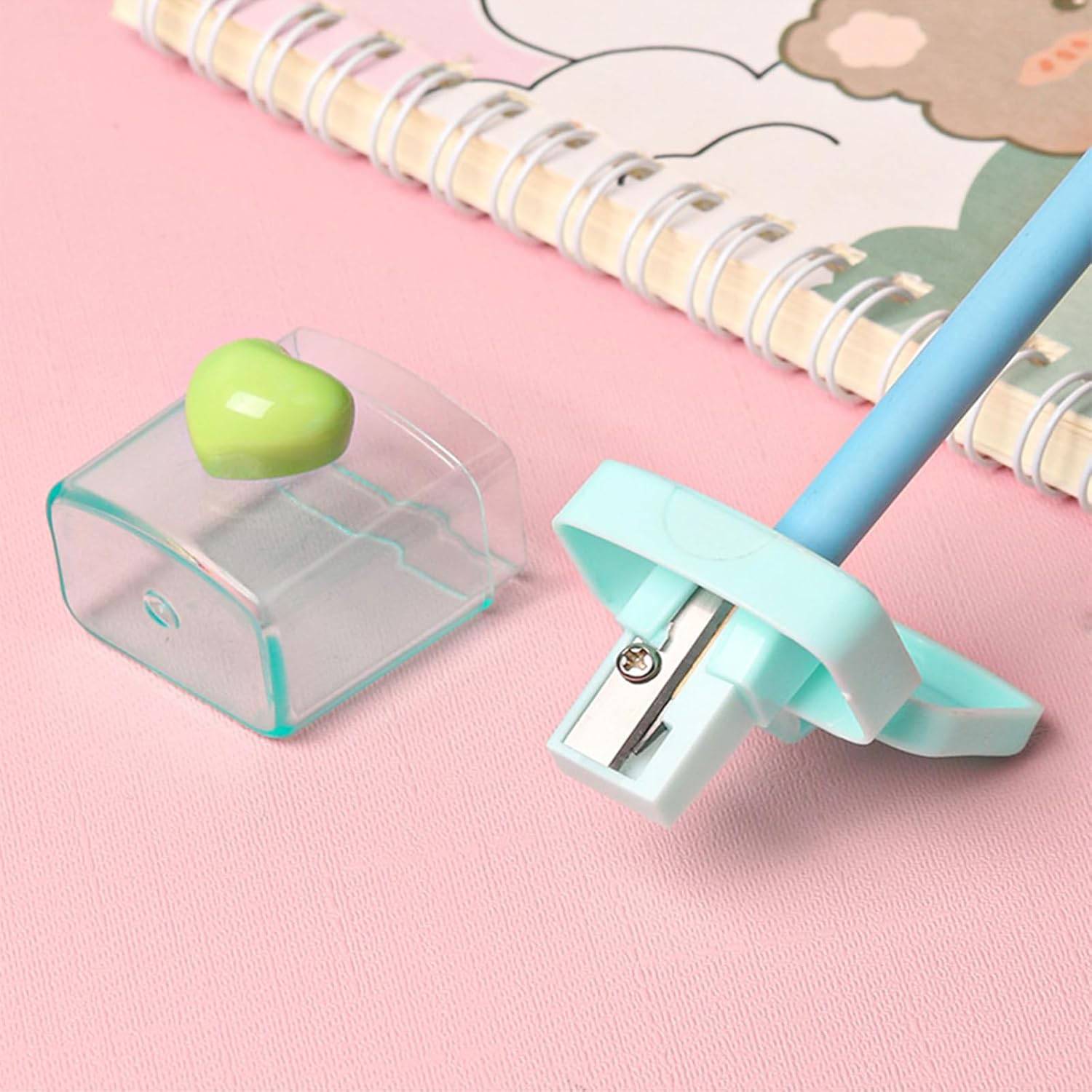 Cute Cartoon Pencil Sharpener with Lid for Kids – Manual - Image 7