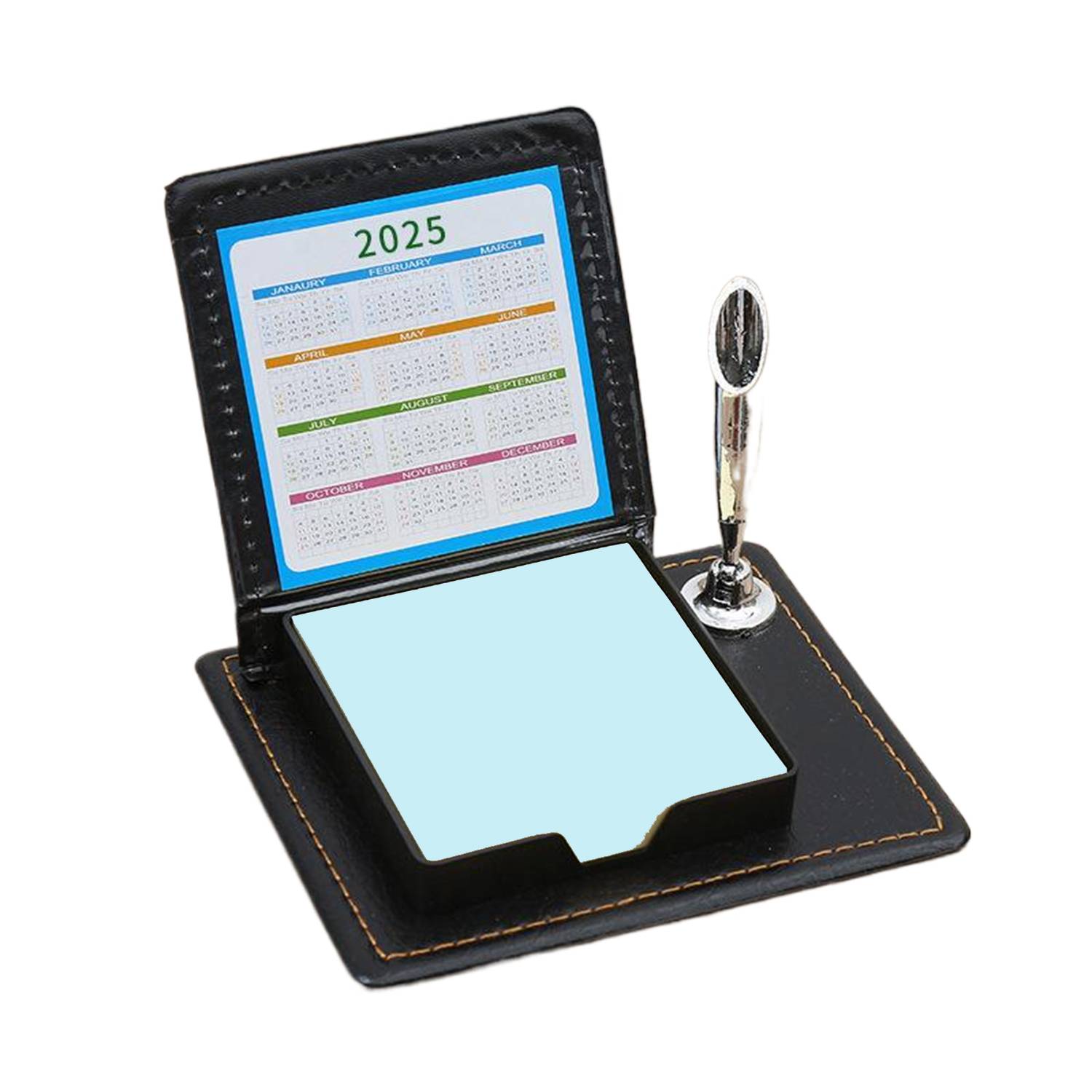 100 Sheets Sticky Note PU Leather Box Set w/Pen Holder - Image 5