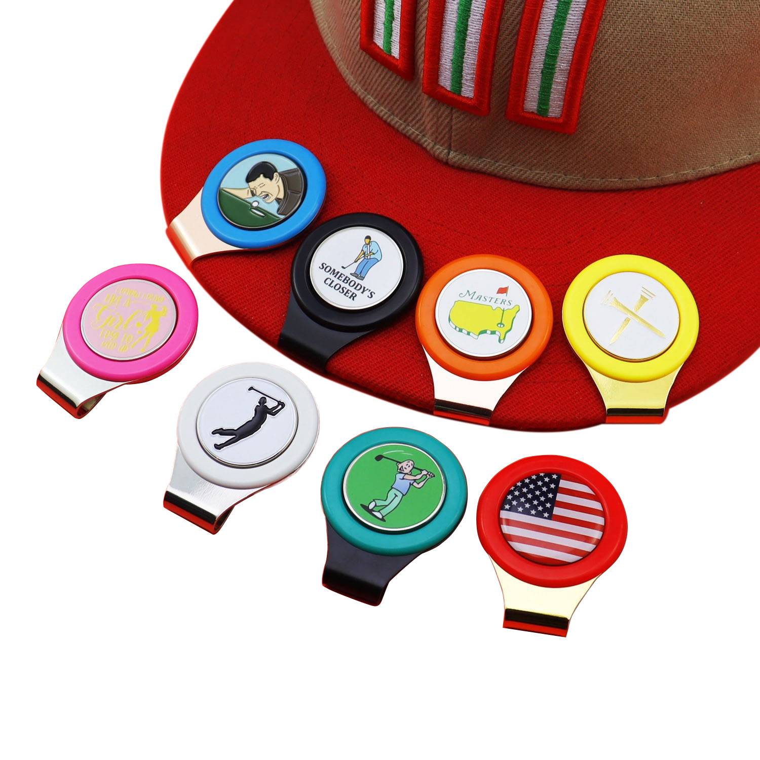 Custom Magnetic Golf Ball Marker Hat Clip