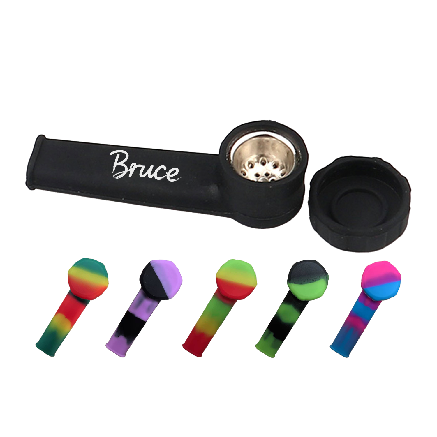 Portable Silicone Smoking Pipe w/ lid