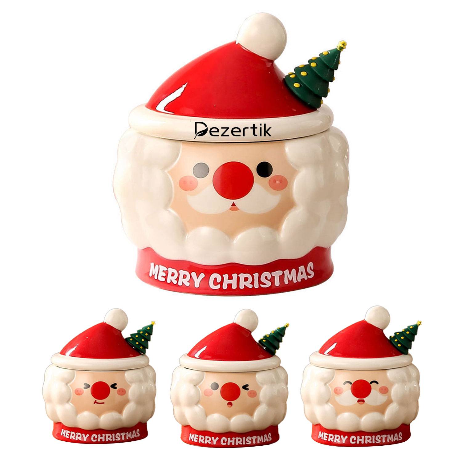 15OZ Santa Claus Mug with Spoon for Home Use