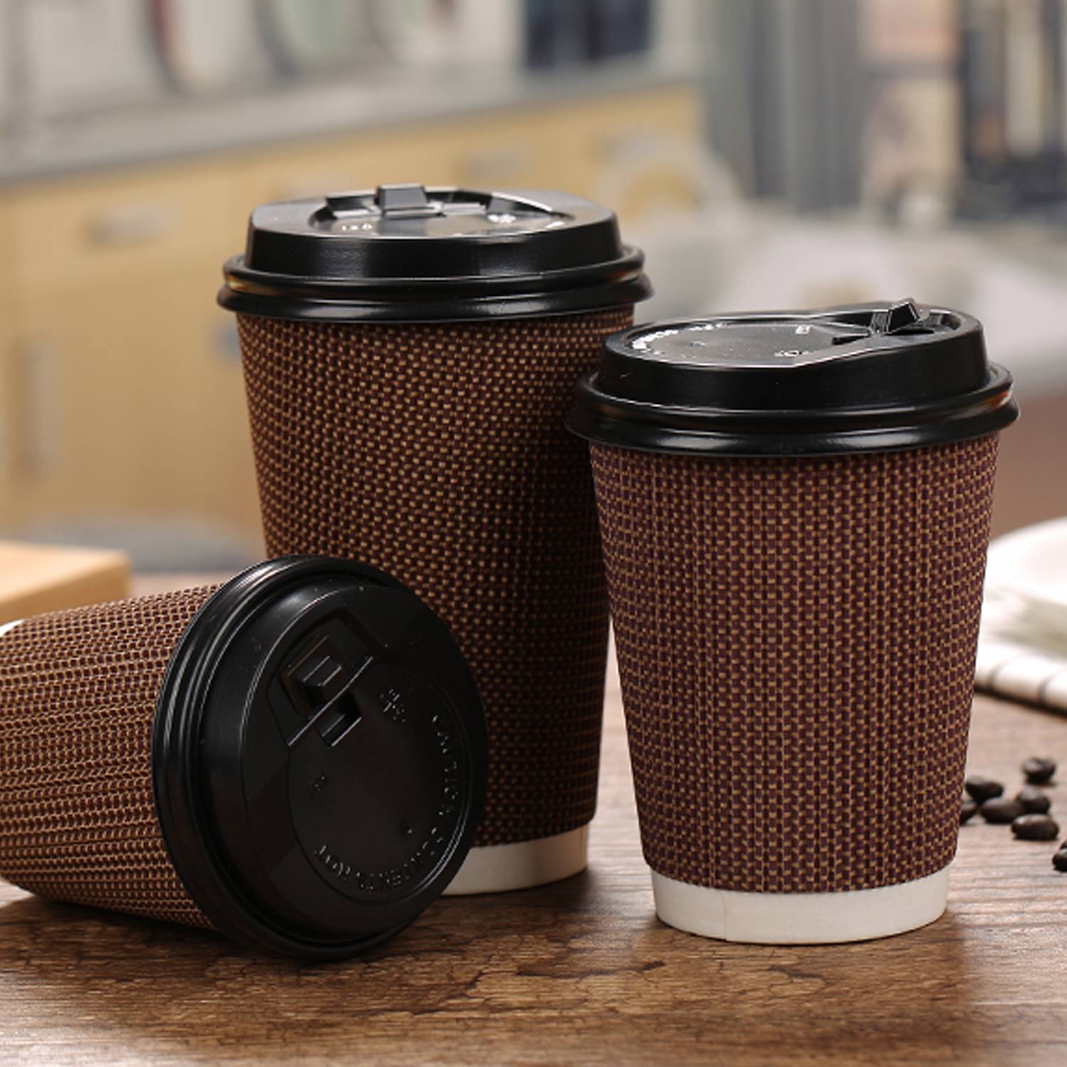 16oz/14oz/8oz heat-insulated disposable paper coffee cup - Image 4