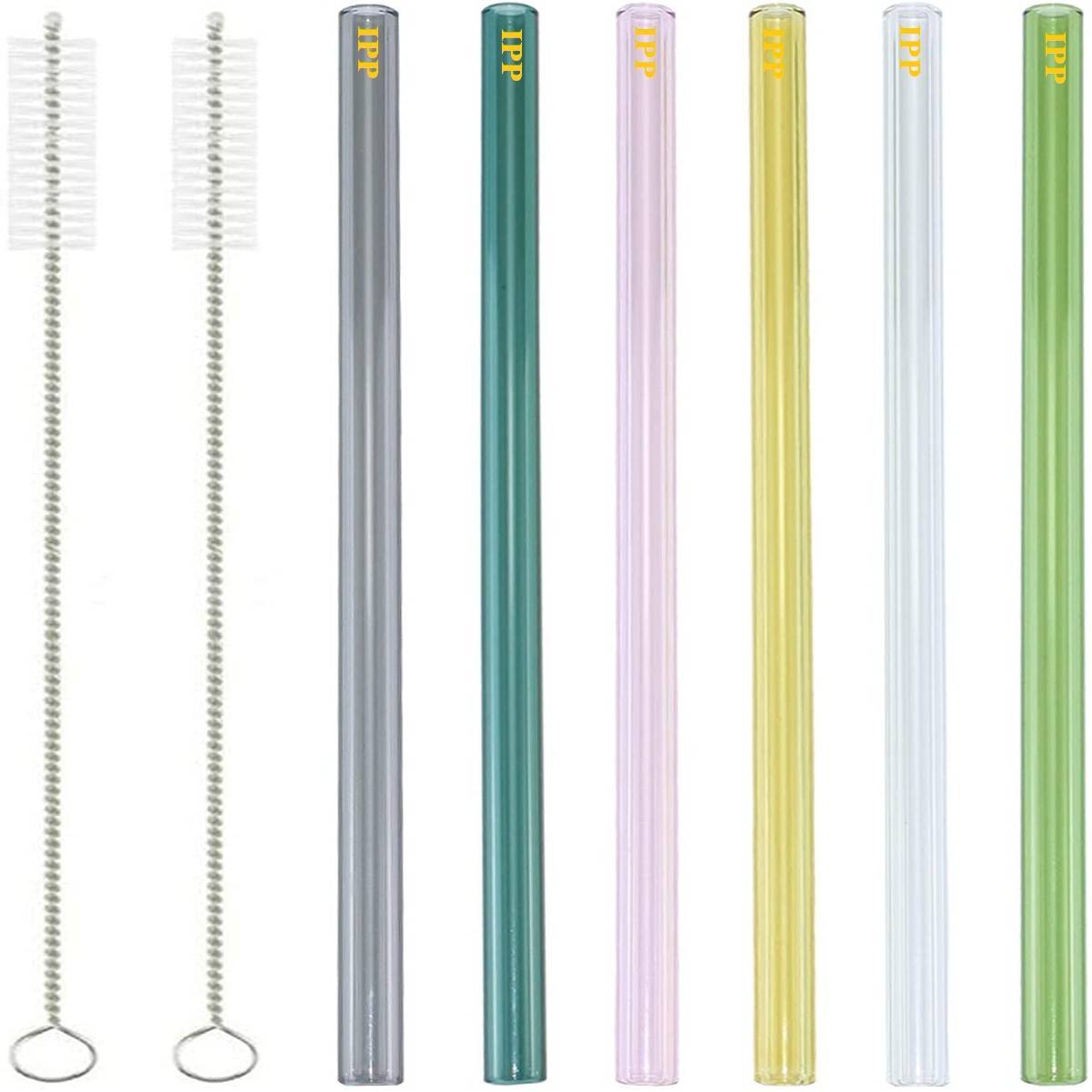 Colorful Glass Drinking Straws