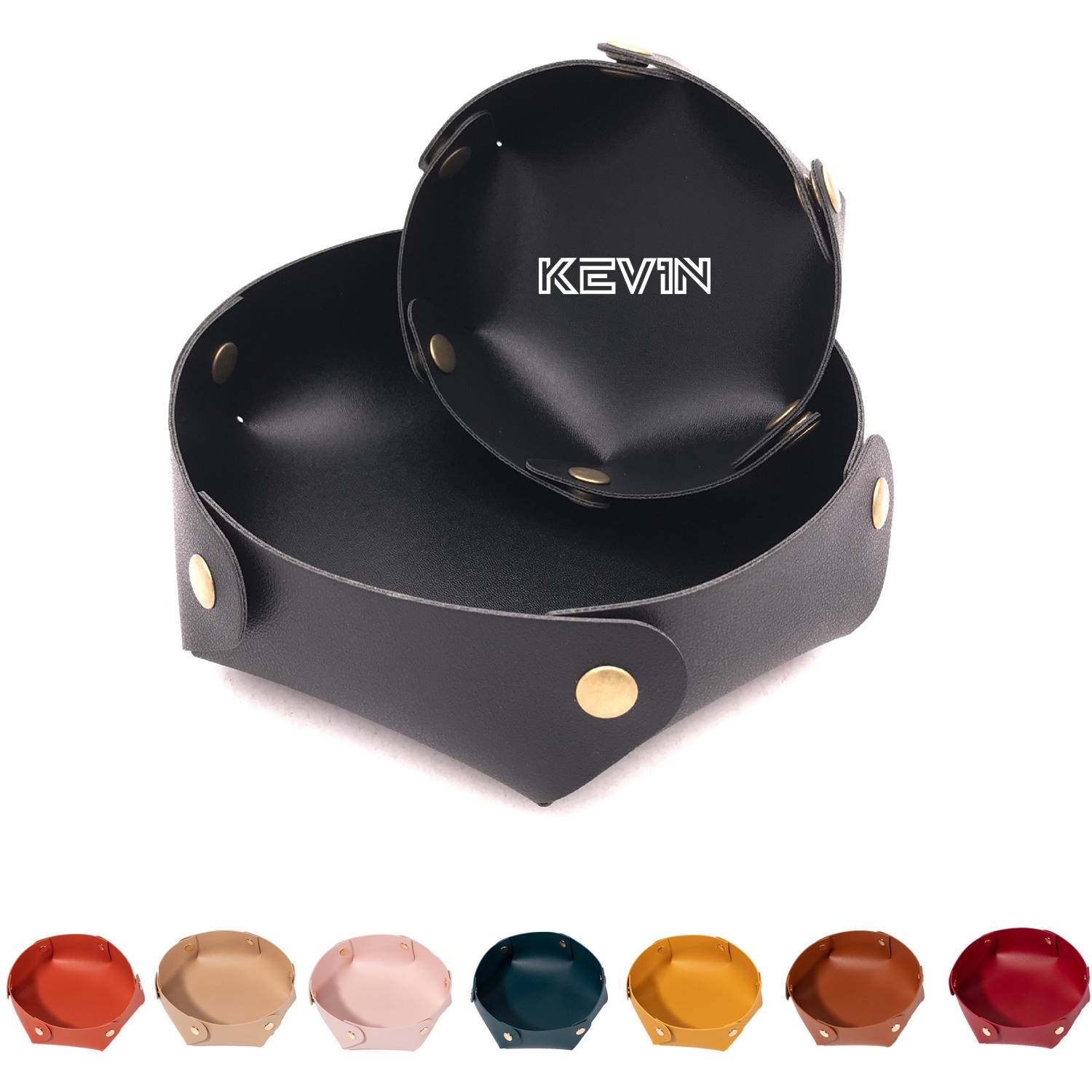 Leather Storage Box Folding Tray