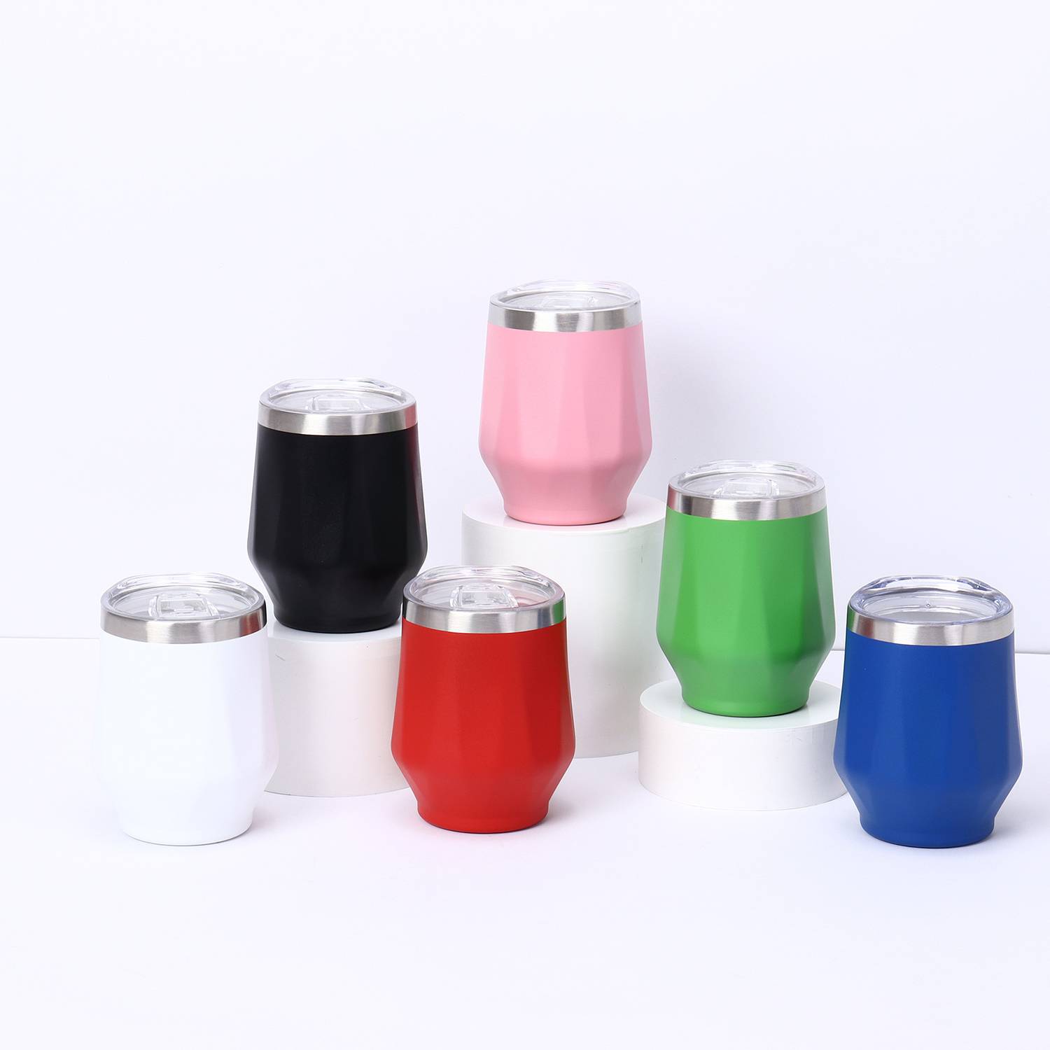 12Oz Stainless Steel Diamond-Pattern Insulated Cup - Image 6