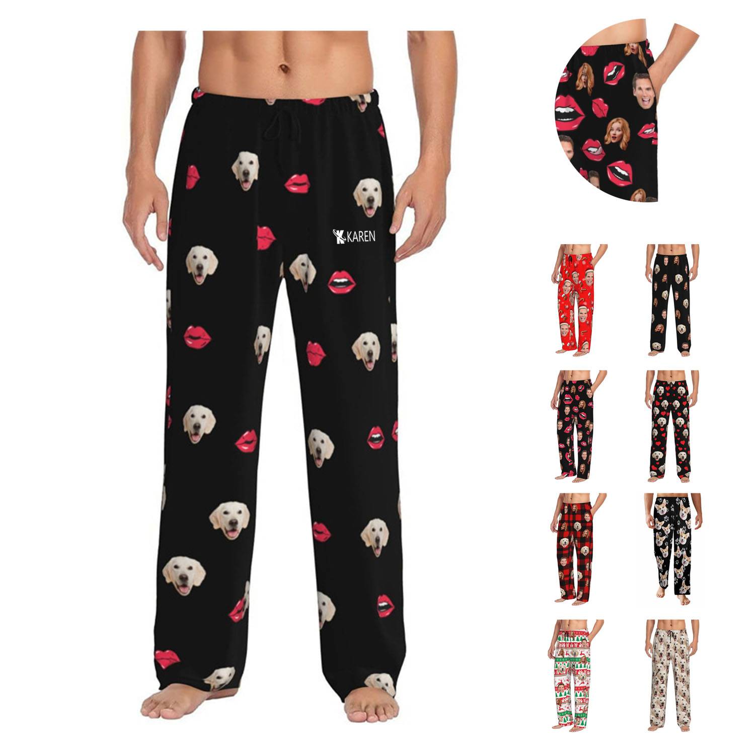 Custom Soft Polyester Pajama Pants w/ Pockets