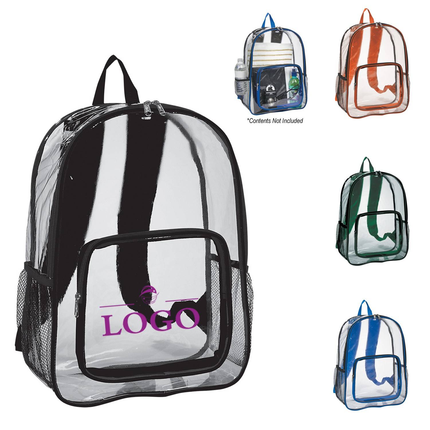 Heavy Duty PVC Transparent Clear Backpack for Stadium And School