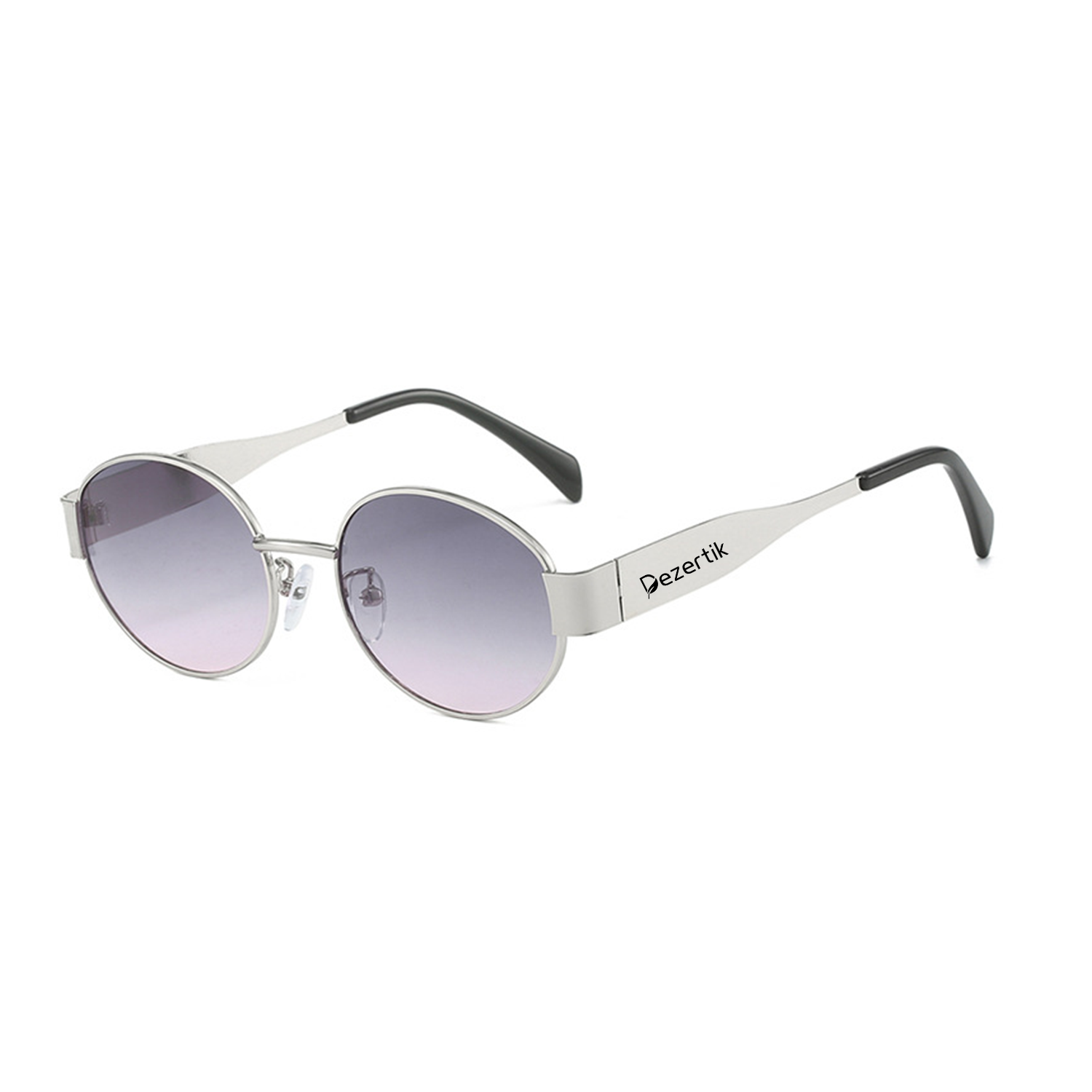 Oval-Shaped Stylish Metal Sunglasses - Image 5