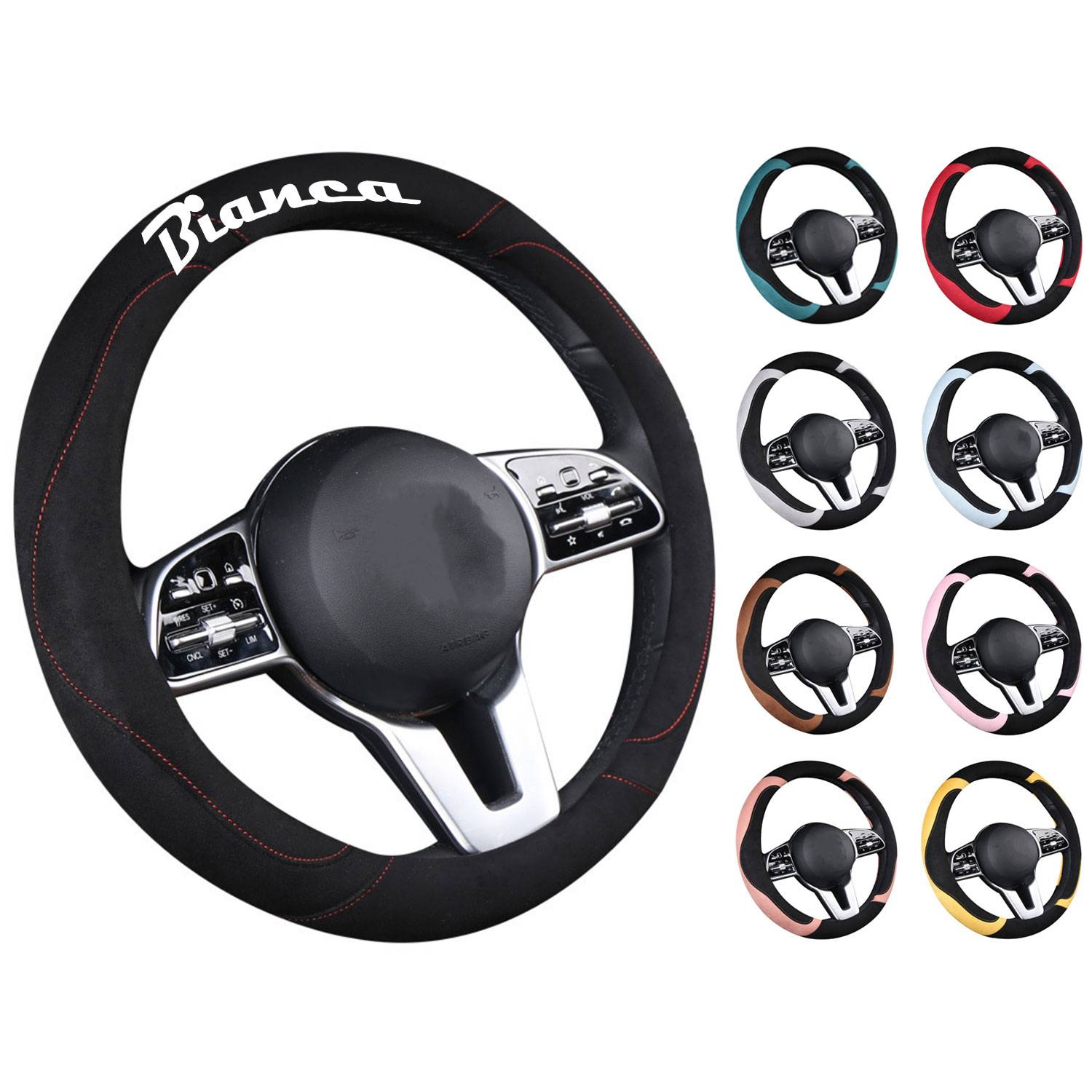 Anti Slip Synthetic Suede Car Steering Wheel Cover