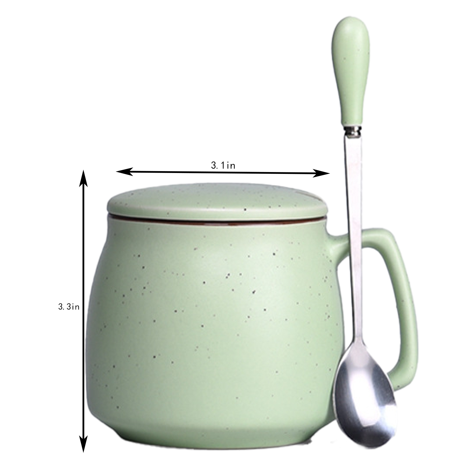 12oz Spill Resistant Ceramic Mug w/ Spoon - Image 4