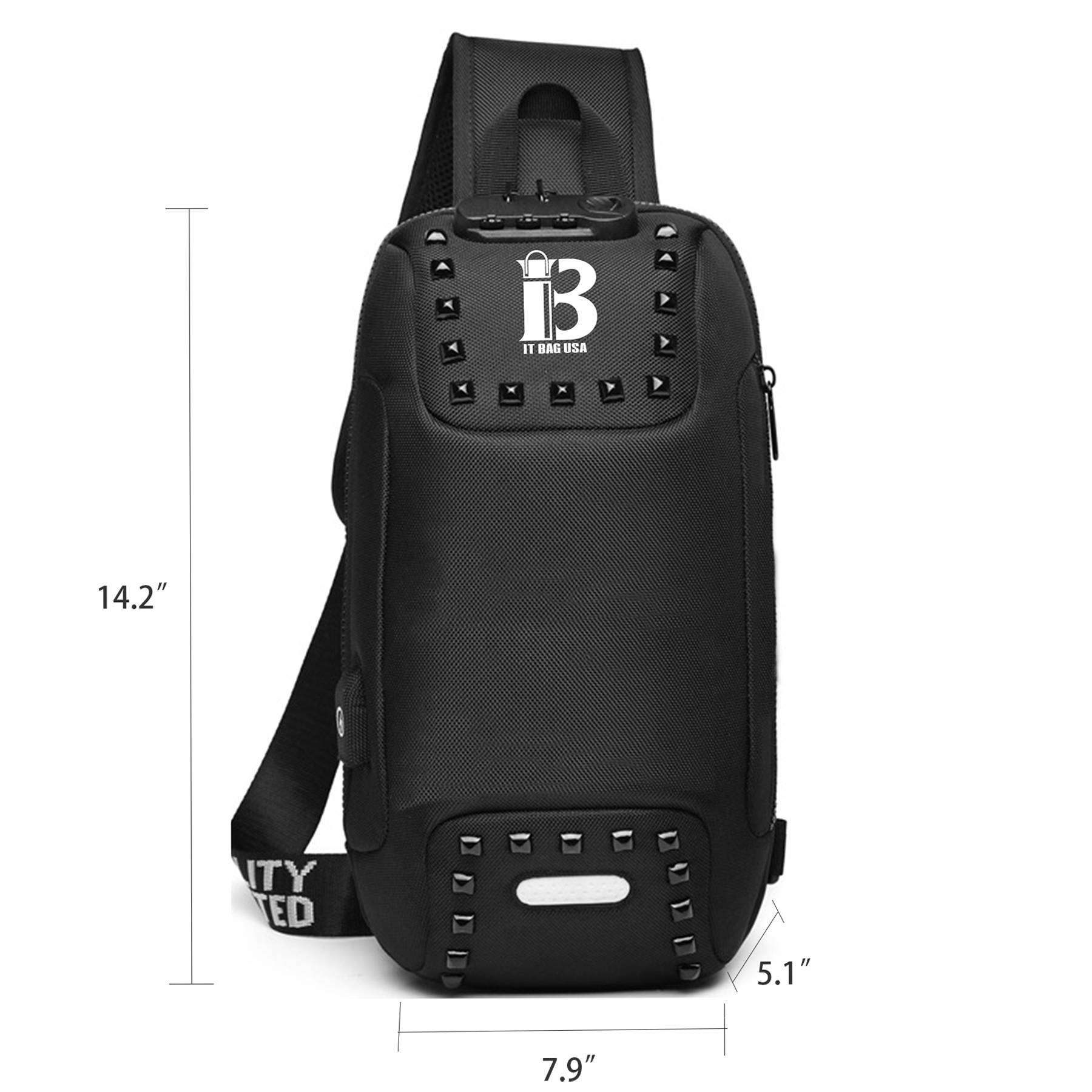 Oxford Men Sling Backpack Anti Theft Crossbody Shoulder Bag - Image 4