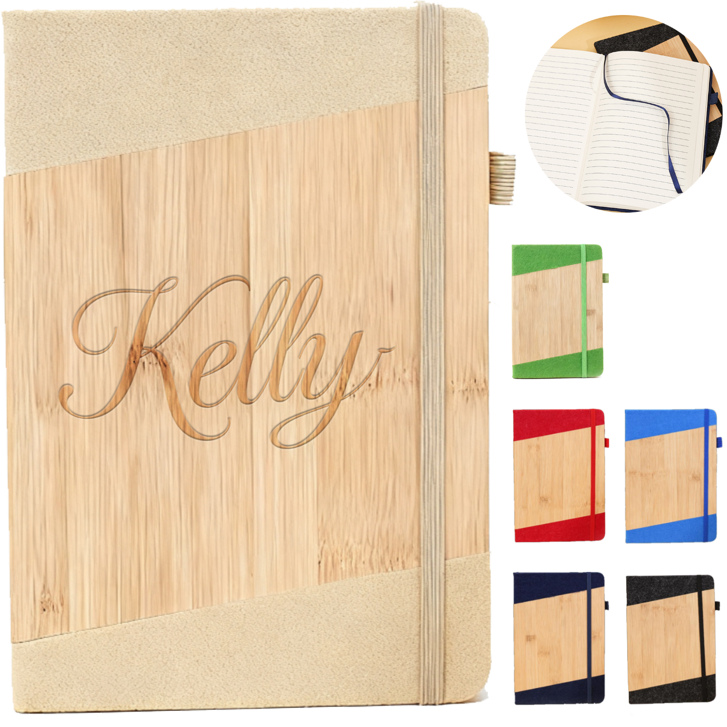 A5 Eco-Friendly Bamboo Wood Cover Notebook