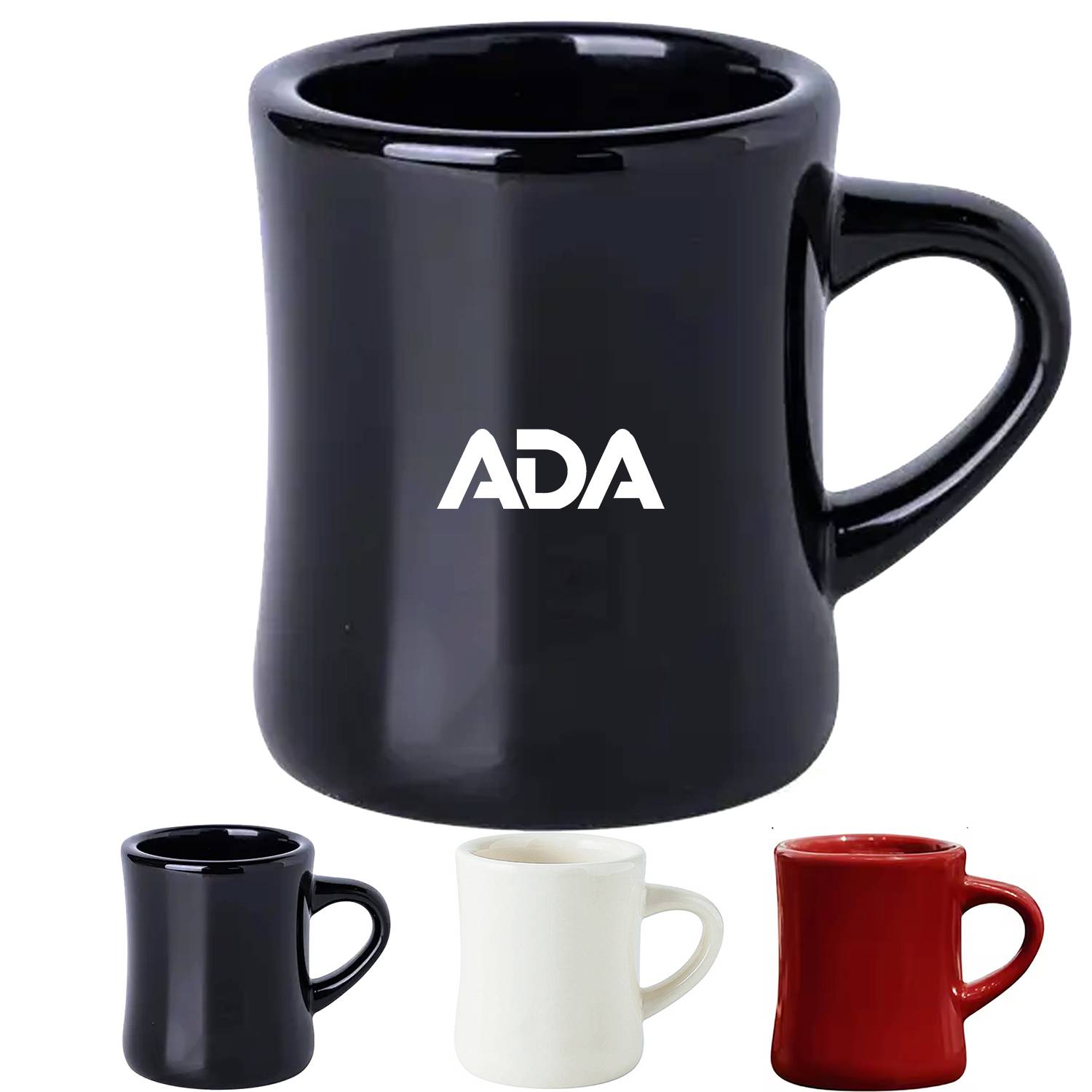 12oz Curved Wide Mouth Ceramic Mug