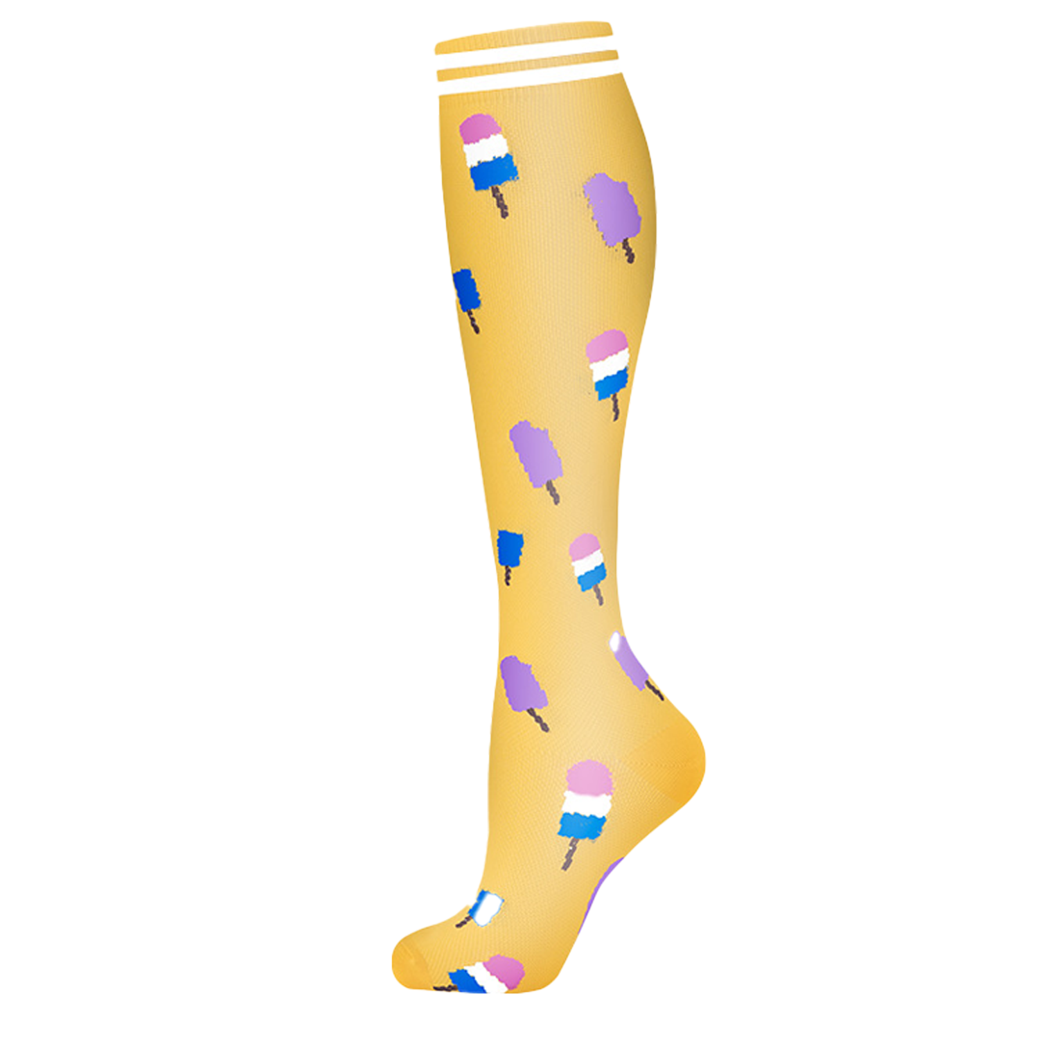 Polyester Non Slip Moisture Wicking Sport Calf Socks - Image 3